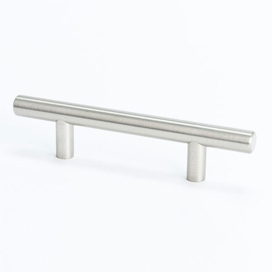 5.38" Contemporary Bar Pull in Satin Nickel from Commercial Collection