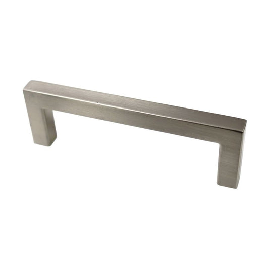 4.15" Modern Transitional Square Bar Pull in Satin Nickel from Premier Collection