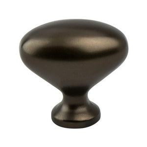 0.88' Wide Traditional Oval Knob in Oil Rubbed Bronze from Adagio Collection