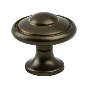 1.19' Wide Traditional Round Knob in Oil Rubbed Bronze from Adagio Collection