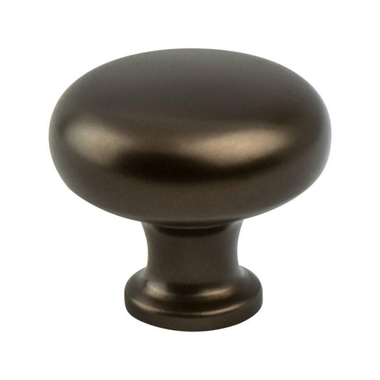 1.25" Wide Traditional Round Knob in Oil Rubbed Bronze from Adagio Collection