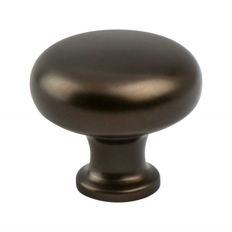 1.25' Wide Traditional Round Knob in Oil Rubbed Bronze from Adagio Collection