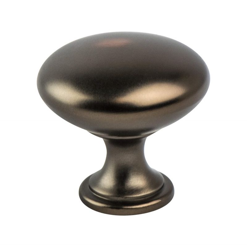 1.13' Wide Traditional Round Knob in Oiled Bronze from Advantage One Collection