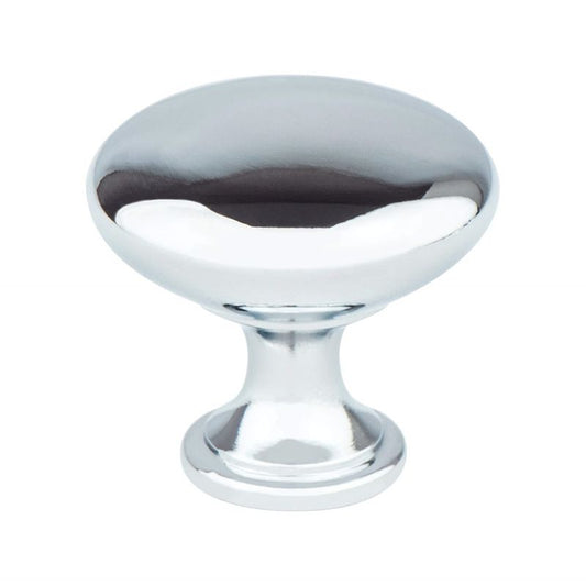 1.13" Wide Traditional Round Knob in Polished Chrome from Advantage One Collection