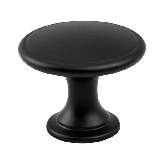 1.75" Wide Contemporary Round Knob in Matte Black from Advantage Plus Collection