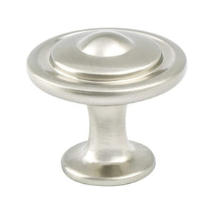 1.25' Wide Traditional Ringed Knob in Brushed Nickel from Advantage Plus Five Collection