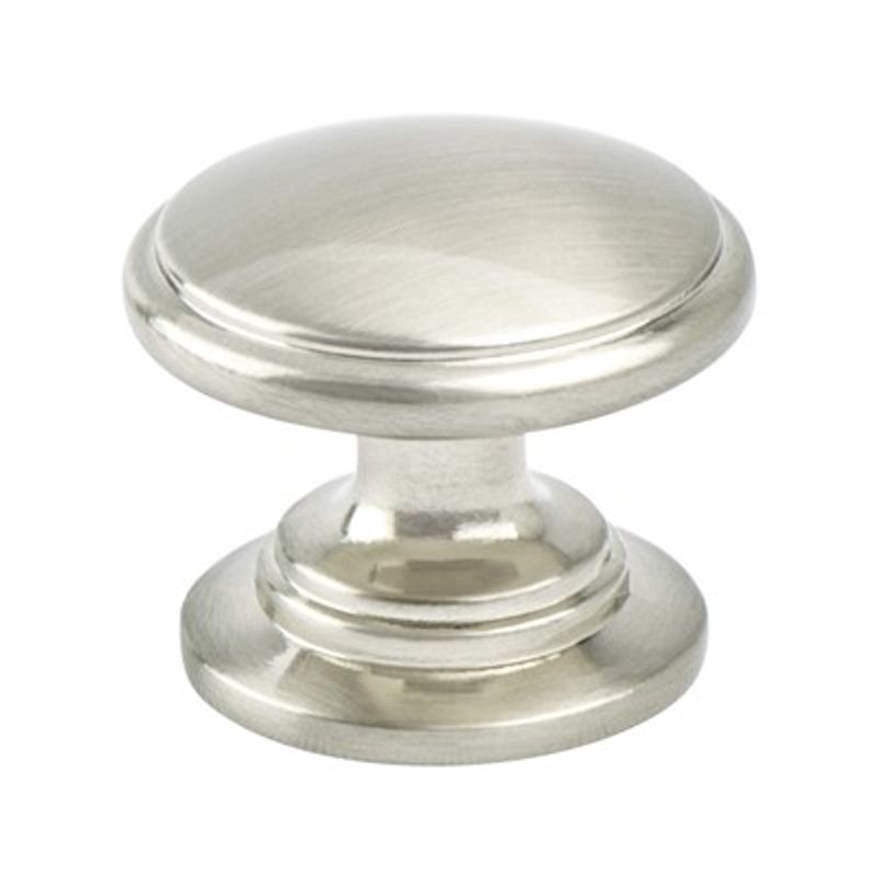 1.19' Wide Traditional Round Knob in Brushed Nickel from Advantage Plus Collection