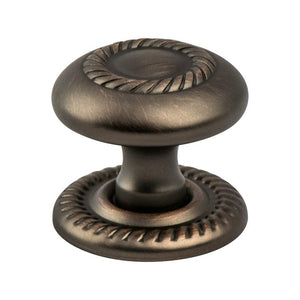 1.25' Wide Traditional Round Knob in Verona Bronze from Advantage Plus Four Collection