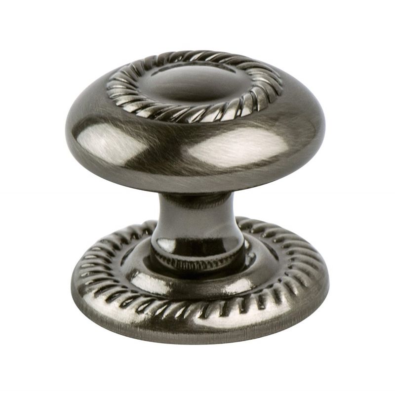 1.25' Wide Traditional Round Knob in Brushed Black Nickel from Advantage Plus Collection
