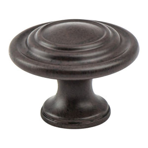 1.31' Wide Traditional Round Knob in Rust Glaze from Advantage Plus Collection