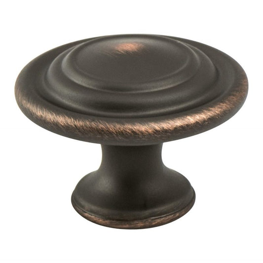 1.31" Wide Traditional Round Knob in Verona Bronze from Advantage Plus Collection