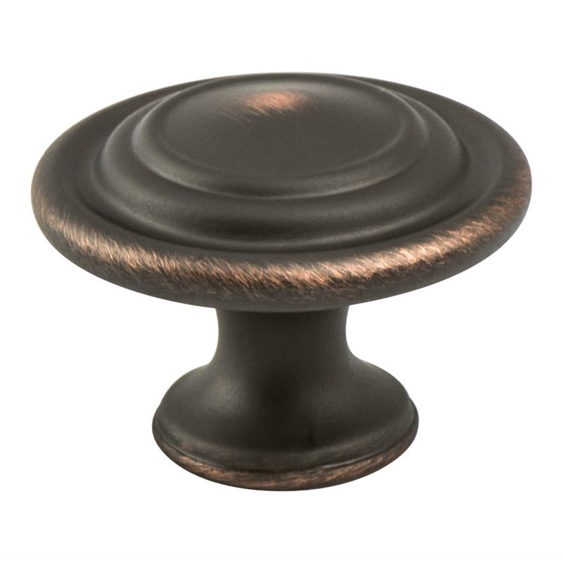 1.31' Wide Traditional Round Knob in Verona Bronze from Advantage Plus Collection