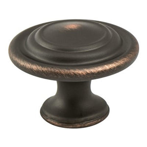 1.31' Wide Traditional Round Knob in Verona Bronze from Advantage Plus Collection