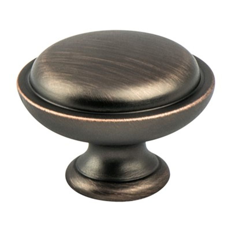 1.19' Wide Transitional Modern Round Knob in Verona Bronze from Advantage Plus Collection