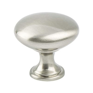 1.13' Wide Transitional Round Knob in Brushed Nickel from Advantage Plus One Collection