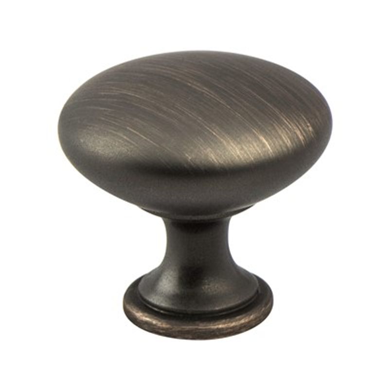 1.13' Wide Transitional Modern Round Knob in Verona Bronze from Advantage Plus Collection
