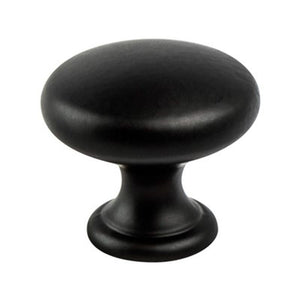1.25' Wide Contemporary Round Knob in Black from Intersect Collection