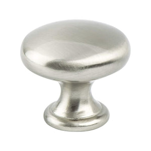1.25' Wide Contemporary Round Knob in Brushed Nickel from Advantage Plus Collection