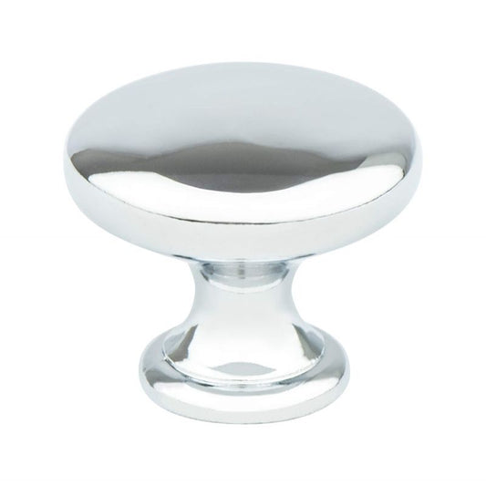 1.25" Wide Contemporary Round Knob in Polished Chrome from Advantage Plus Collection