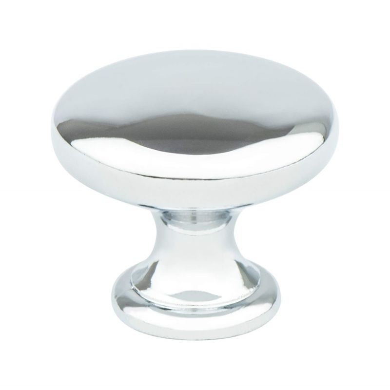 1.25' Wide Contemporary Round Knob in Polished Chrome from Advantage Plus Collection