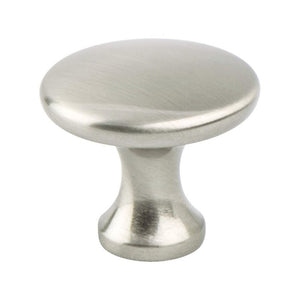 1.13' Wide Contemporary Round Knob in Brushed Nickel from Advantage Plus Collection