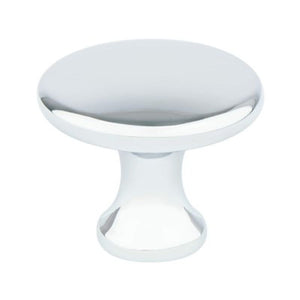 1.13' Wide Contemporary Round Knob in Polished Chrome from Advantage Plus Collection