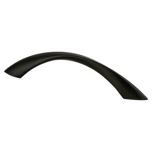 5.06" Contemporary Twisted Arch Pull in Black from Advantage Plus Collection