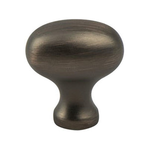 0.75' Wide Transitional Modern Classic Oval Knob in Verona Bronze from Advantage Plus Collection