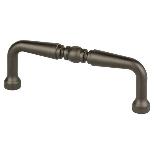 3.38" Traditional Center Orb Spindle Bar Pull in Verona Bronze from Advantage Plus Collection