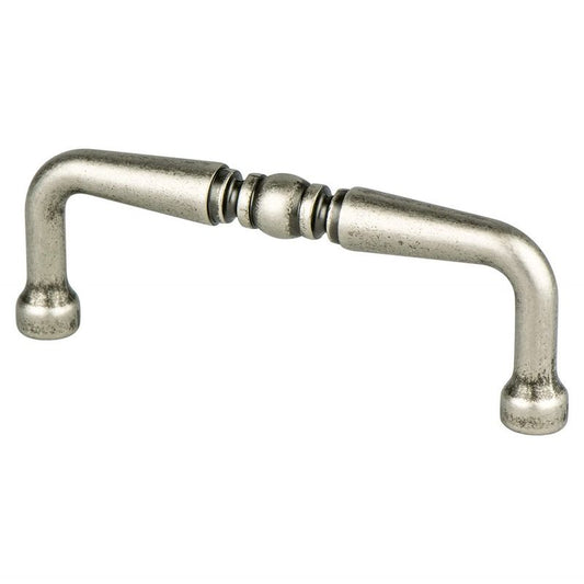 3.38" Traditional Spindle Bar Pull in Weathered Nickel from Advantage Plus Collection