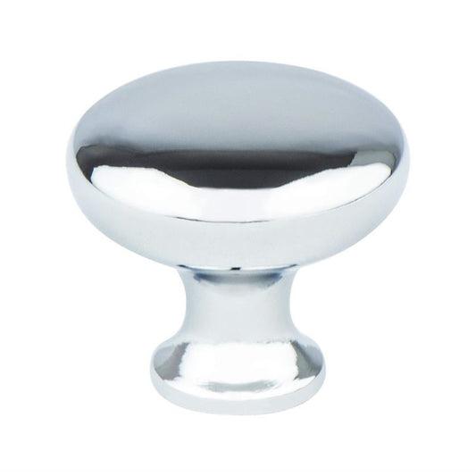 1.13" Wide Traditional Round Knob in Polished Chrome from Advantage Plus Collection