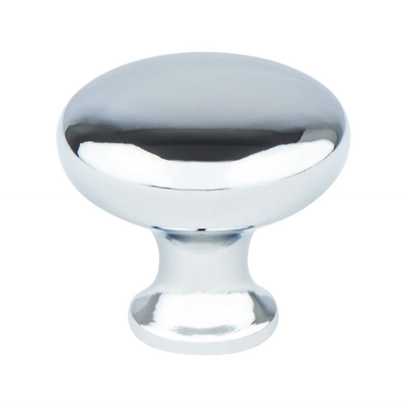 1.13' Wide Traditional Round Knob in Polished Chrome from Advantage Plus Collection