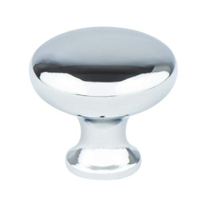 1.13' Wide Traditional Round Knob in Polished Chrome from Advantage Plus Collection