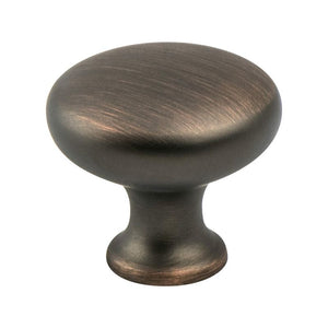 1.13' Wide Traditional Round Knob in Verona Bronze from Advantage Plus Collection