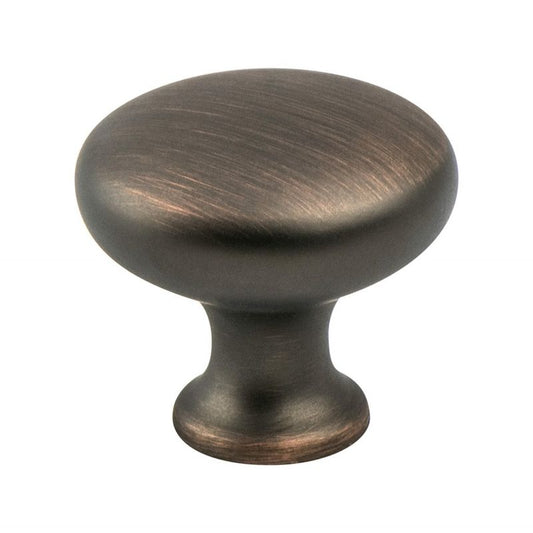 1.13" Wide Traditional Round Knob in Verona Bronze from Advantage Plus Collection