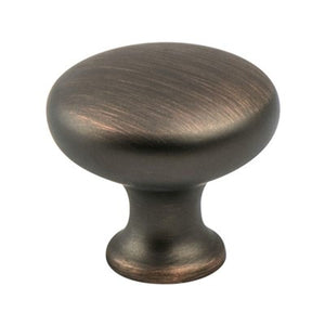 1.13' Wide Traditional Round Knob in Verona Bronze from Advantage Plus Collection