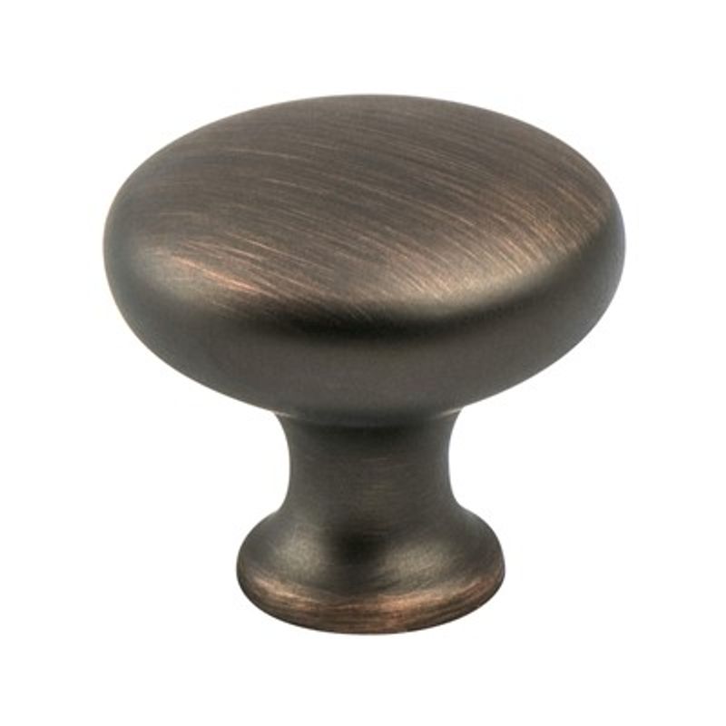 1.13' Wide Traditional Round Knob in Verona Bronze from Advantage Plus Collection