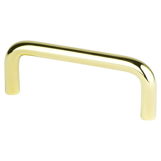 3.31" Contemporary Curved Pull in Polished Brass from Advantage Plus Collection