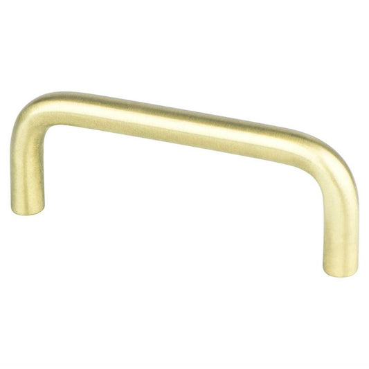 3.31" Contemporary Curved Pull in Satin Brass from Advantage Plus Collection