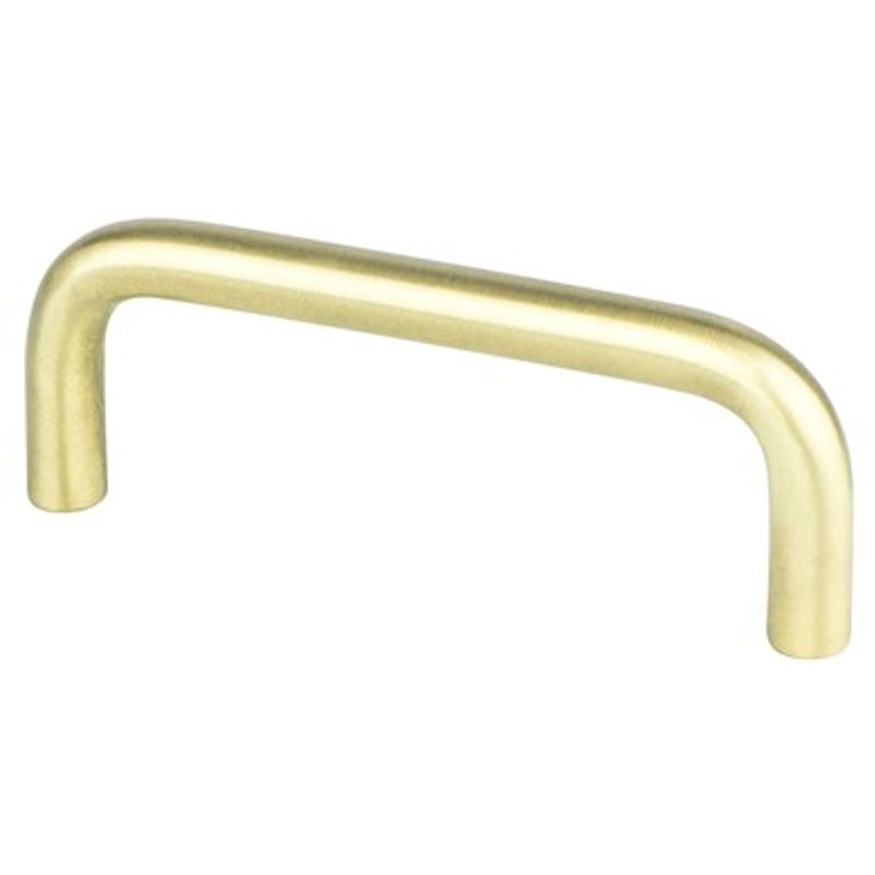 3.31' Contemporary Curved Pull in Satin Brass from Advantage Plus Collection