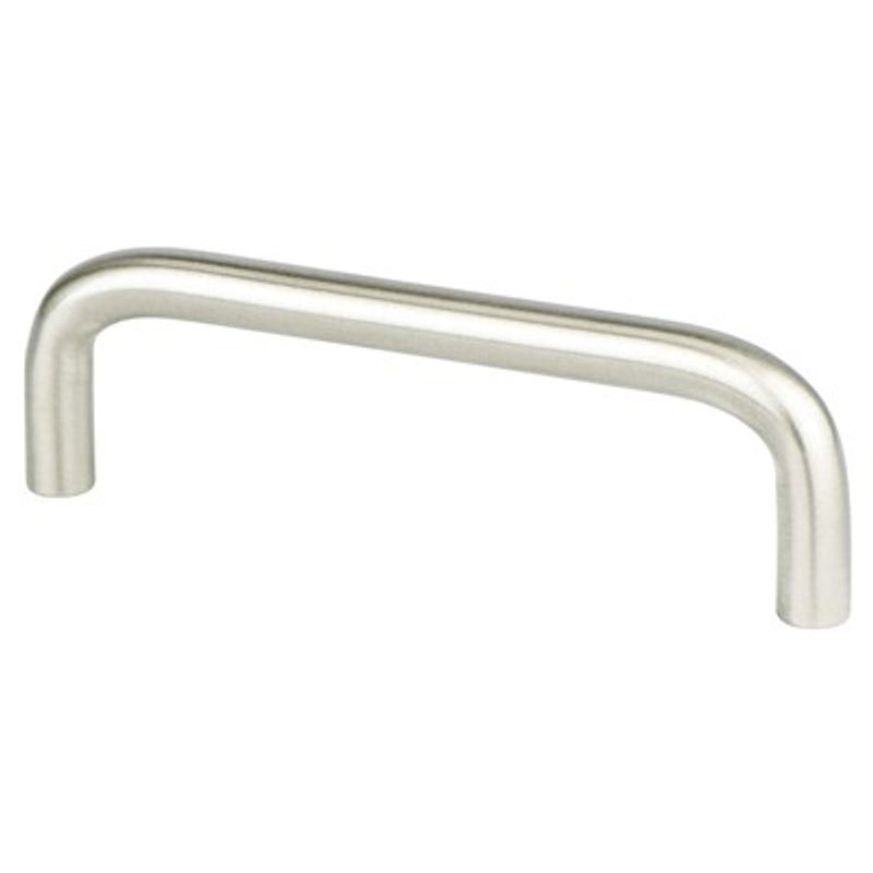 3.81' Contemporary Curved Pull in Brushed Nickel from Advantage Plus Collection