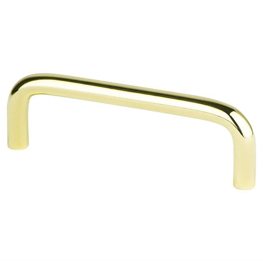 3.81" Contemporary Curved Pull in Polished Brass from Advantage Plus Collection