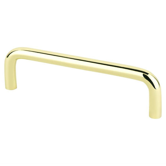 4.31" Contemporary Curved Pull in Polished Brass from Advantage Plus Collection