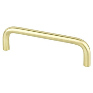 4.31' Contemporary Curved Pull in Satin Brass from Advantage Plus Collection