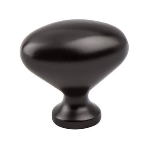 0.88' Wide Traditional Oval Knob in Rubbed Bronze from American Classics Collection