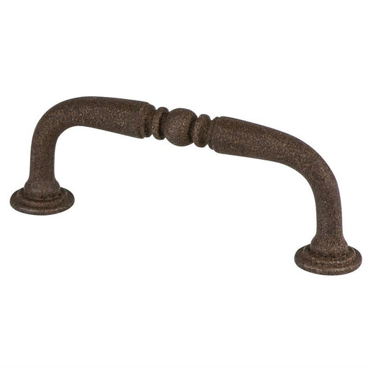 3.69" Traditional Beveled Center Pull in Dull Rust from American Classics Collection