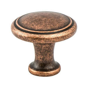 1.13' Wide Traditional Round Knob in Weathered Copper from American Classics Collection