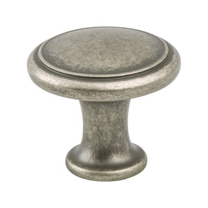 1.13' Wide Traditional Round Knob in Weathered Nickel from American Classics Collection