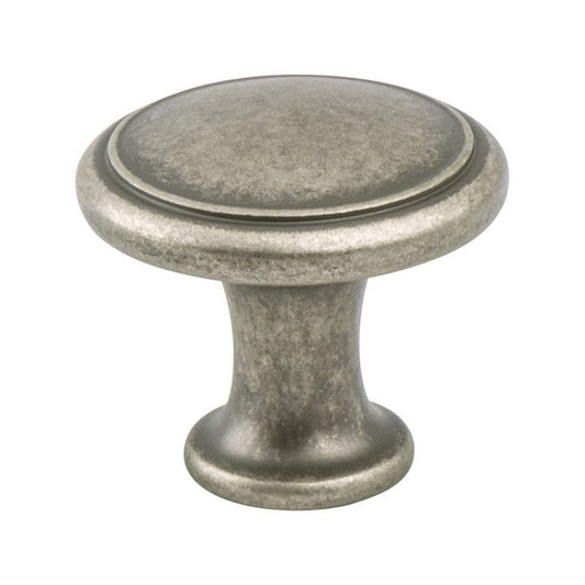 1.13" Wide Traditional Round Knob in Weathered Nickel from American Classics Collection