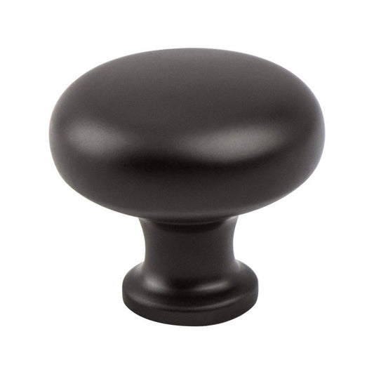 1.19" Wide Traditional Round Knob in Rubbed Bronze from American Classics Collection